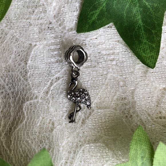 Six Piece Vintage Pink Flamingo Charm Lot: Three Styles for Bracelet or Necklace - Picture 6 of 7